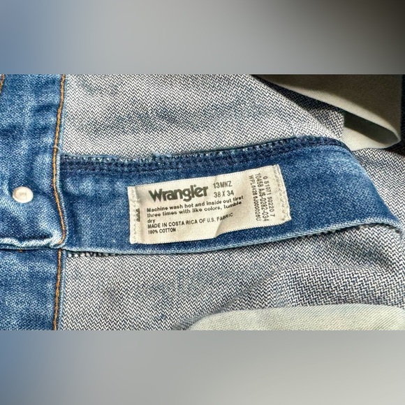 Wrangler Jeans Men's 38x34 Blue Cowboy Western Outdoors 13MW2WK - Picture 7 of 10